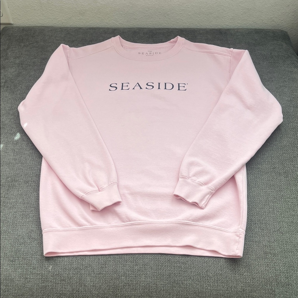 Seaside Pink Logo Sweatshirt Jacket